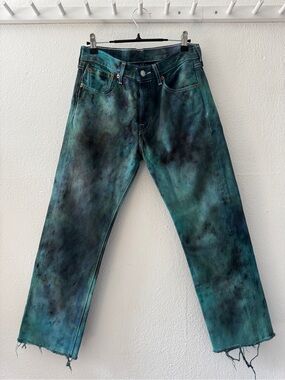 Levi's Green Tie-Dye Jeans